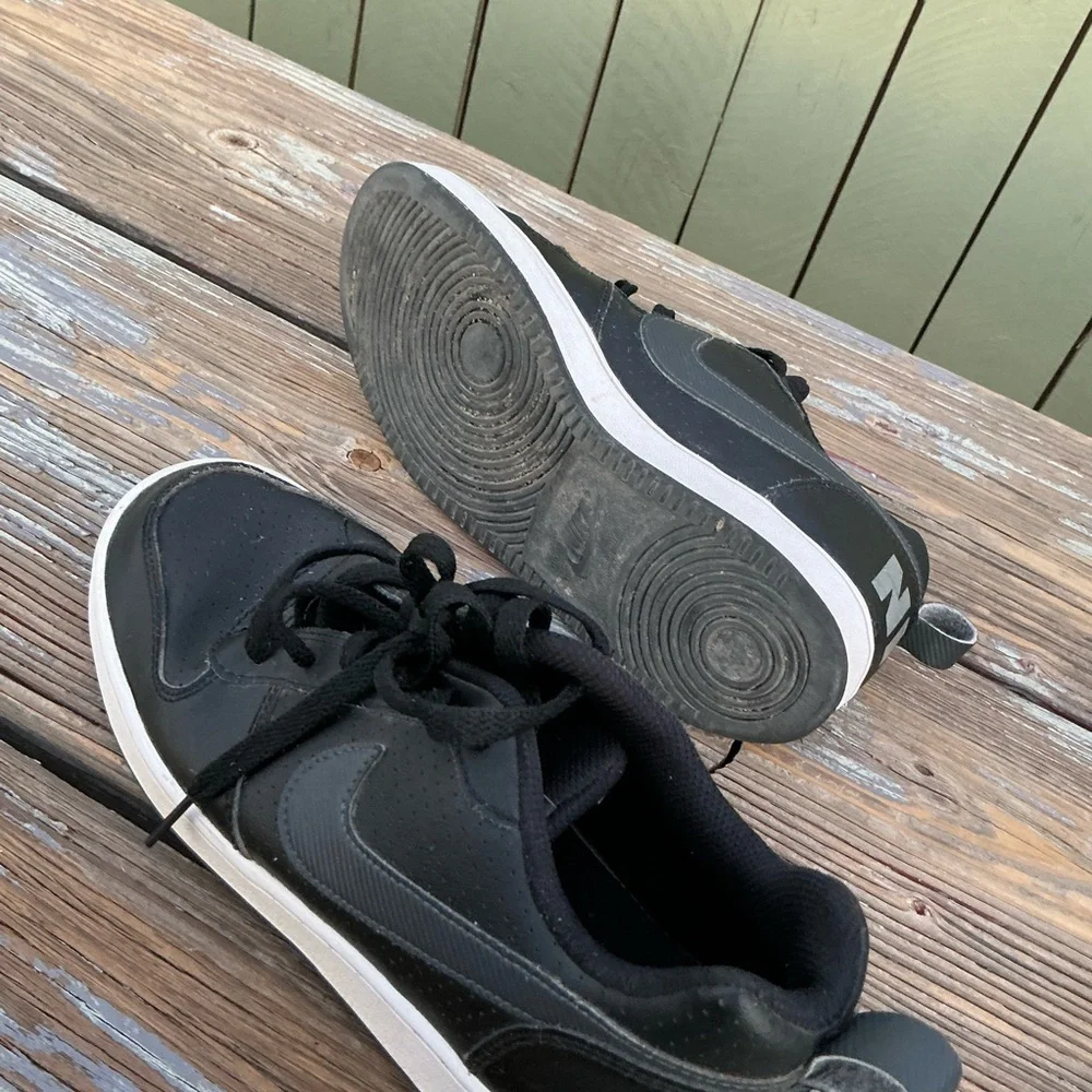 Nike Big Kids Court Borough Low EP Casual Sneakers Shoes Black Size 7Y
